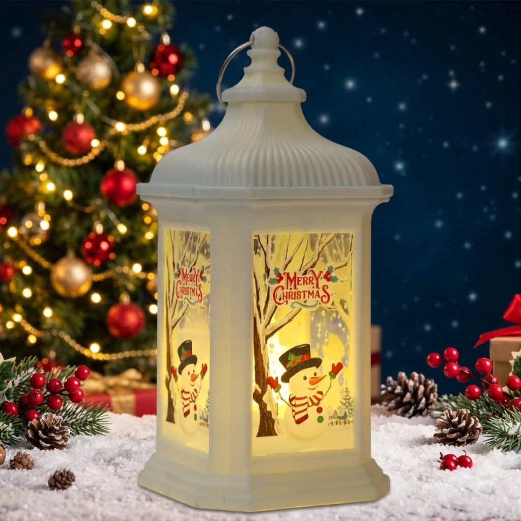 Christmas Lantern Warm LED Light Festive Motifs