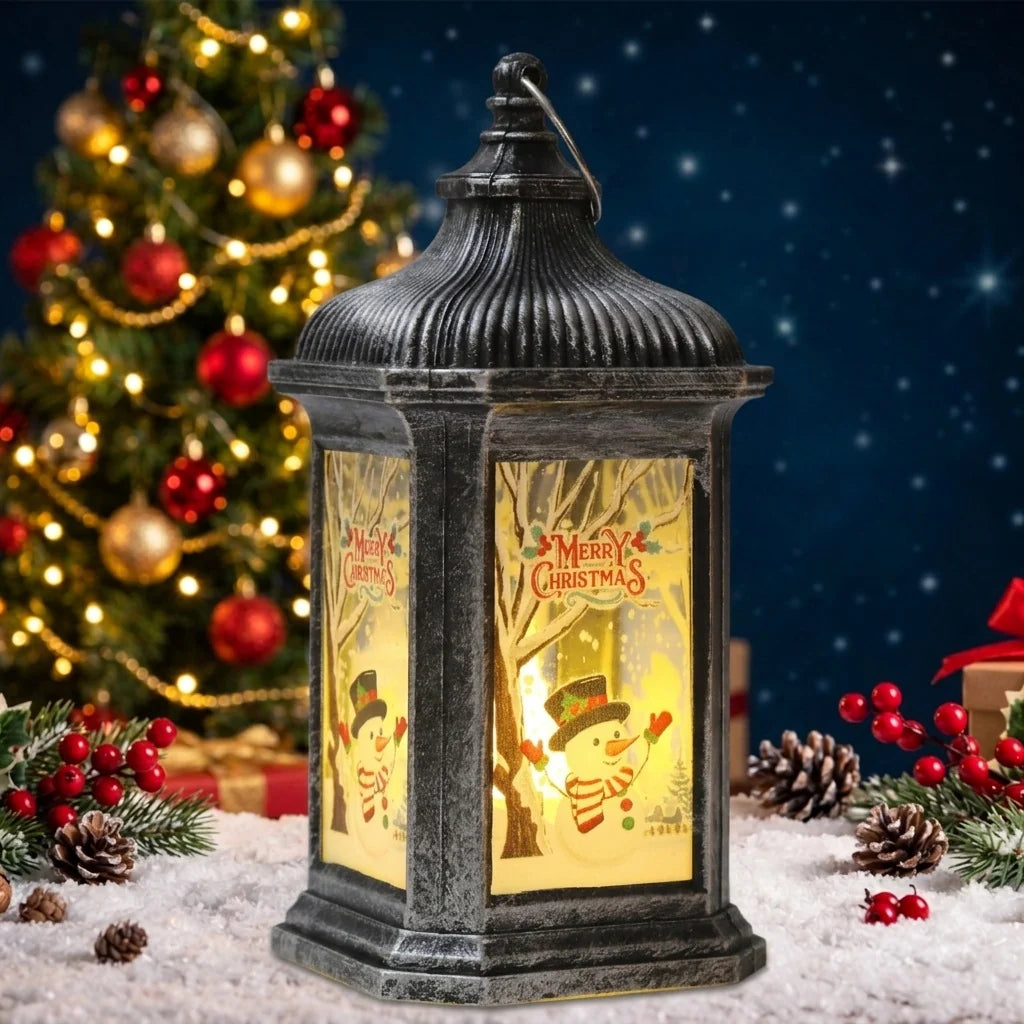 Christmas Lantern Warm LED Light Festive Motifs