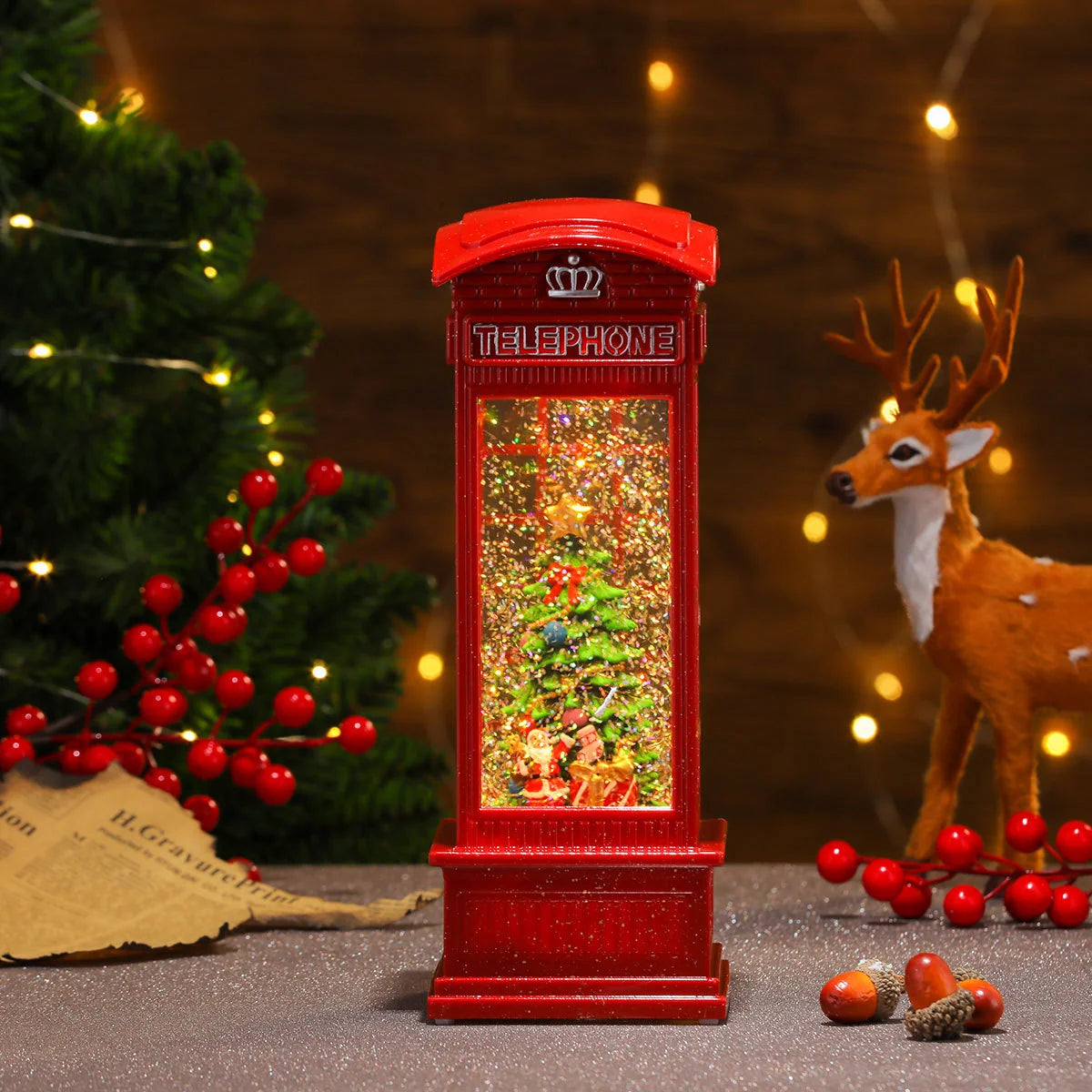 Christmas Lantern Warm LED Musical Battery Powered