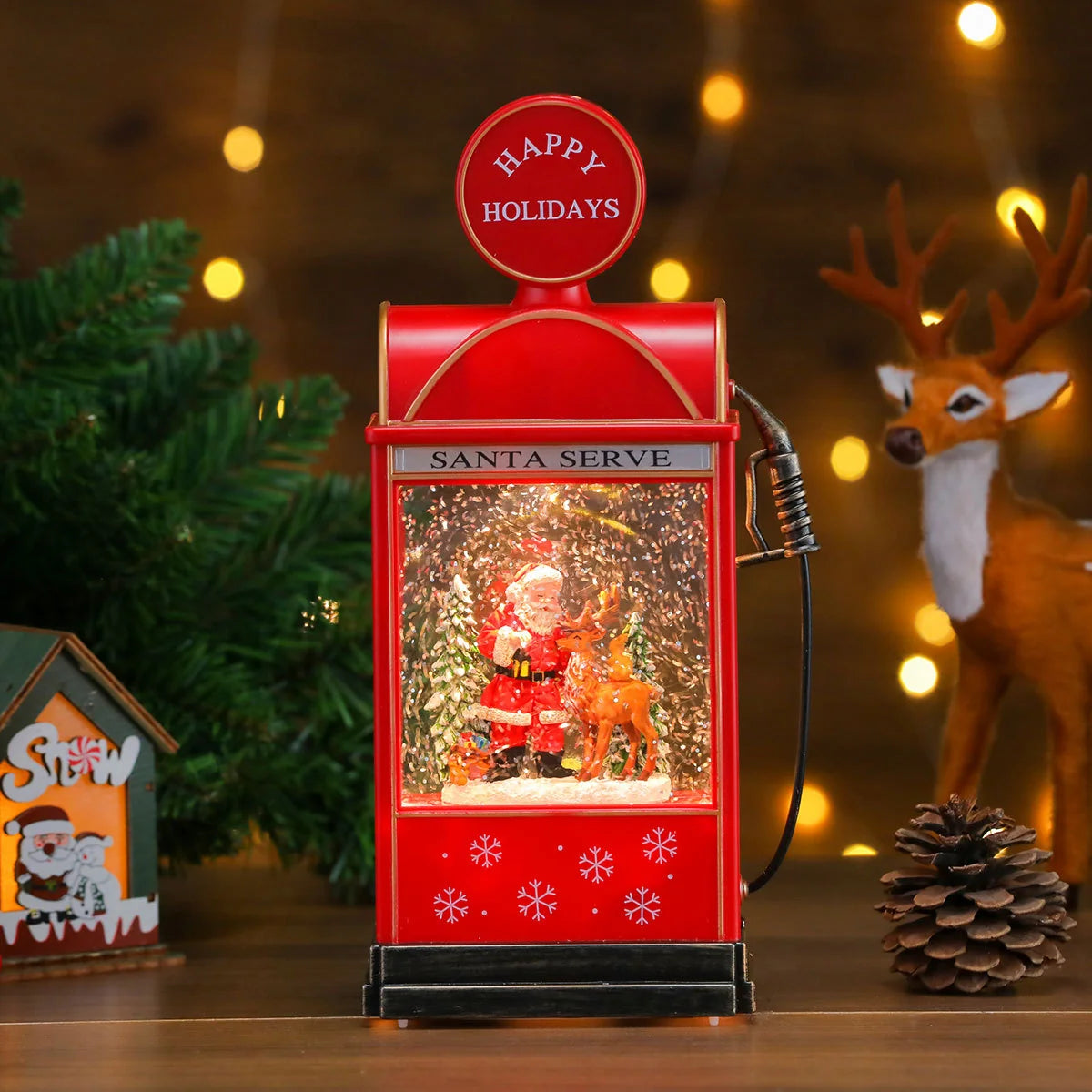 Christmas Lantern Warm LED Musical Battery Powered
