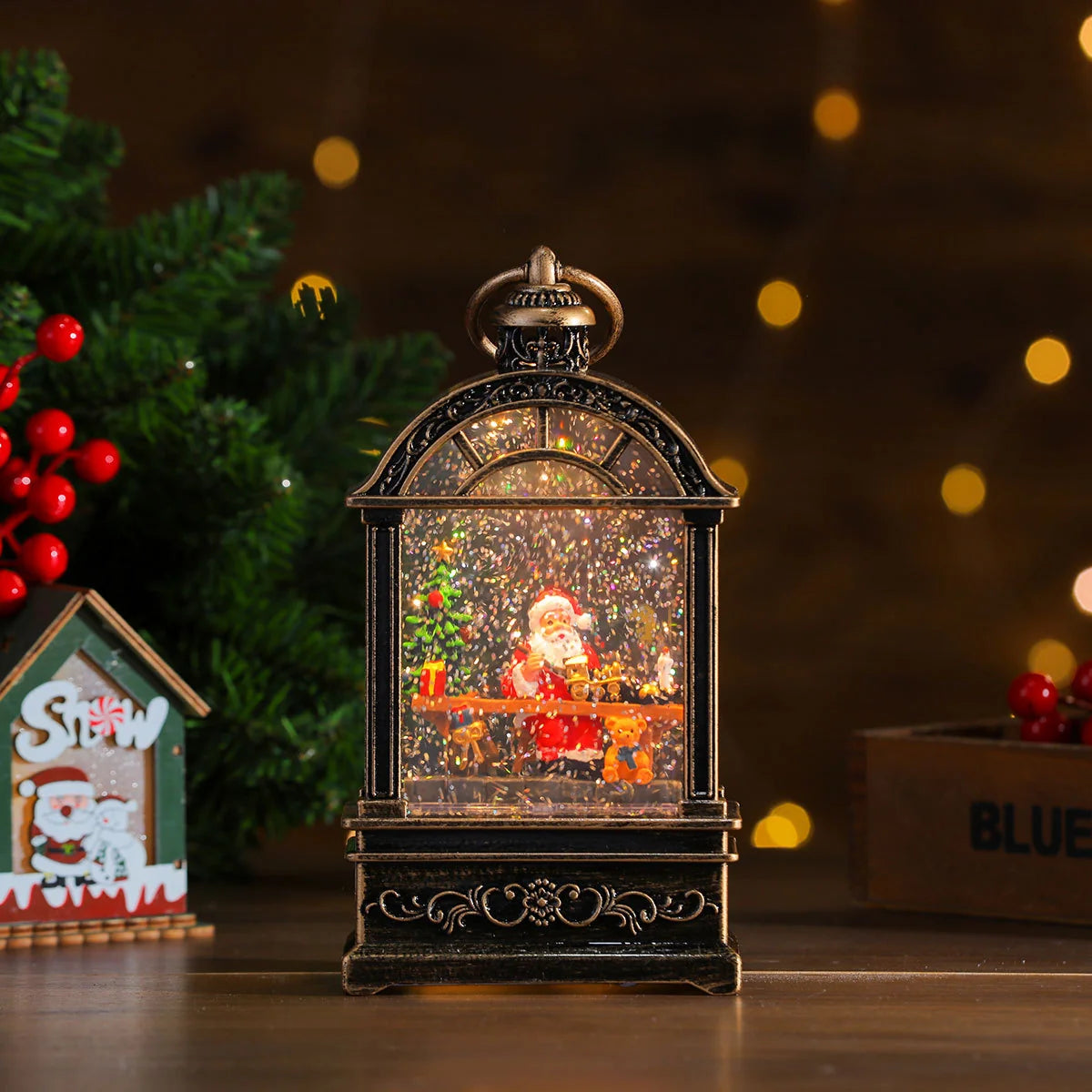 Christmas Lantern Warm LED Musical Battery Powered