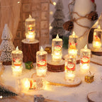 Christmas Lantern Warm LED Santa Snow Globe