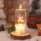 Christmas Lantern Warm LED Santa Snow Globe