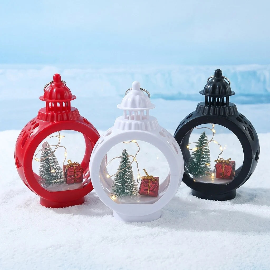 Christmas Lantern Warm LED Tree & Gifts Cutout