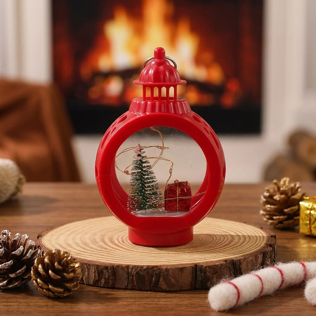 Christmas Lantern Warm LED Tree & Gifts Cutout