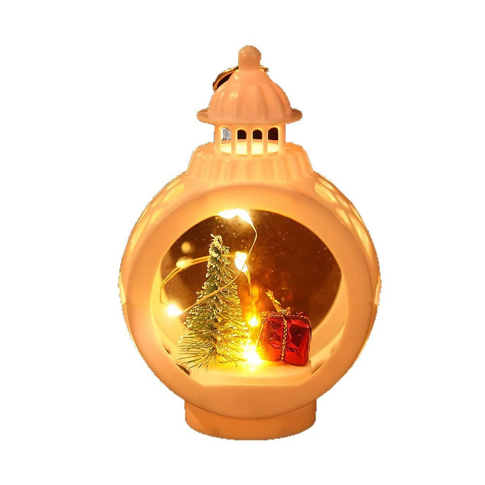 Christmas Lantern Warm LED Tree & Gifts Cutout