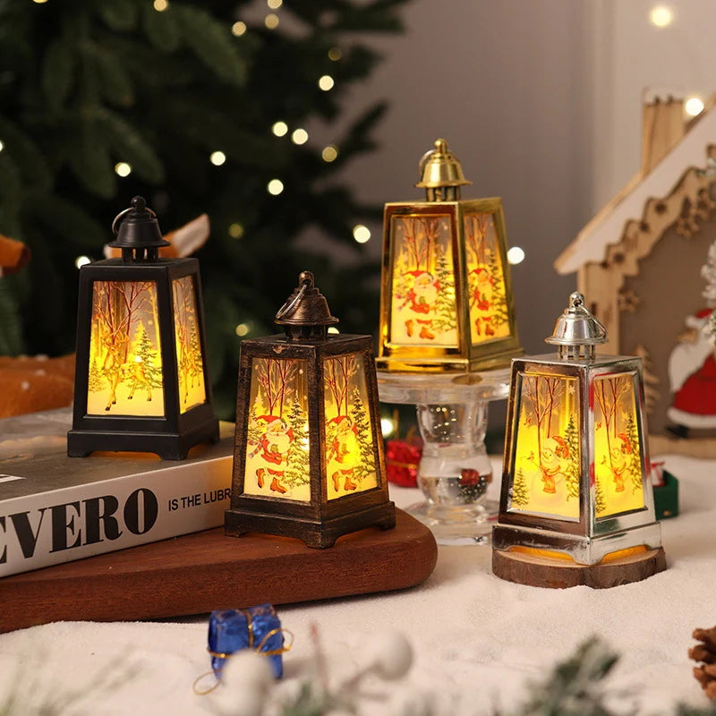 Christmas Lantern Warm LED Winter Scene