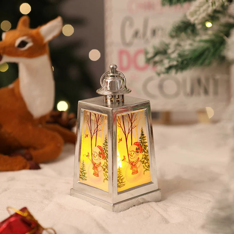 Christmas Lantern Warm LED Winter Scene