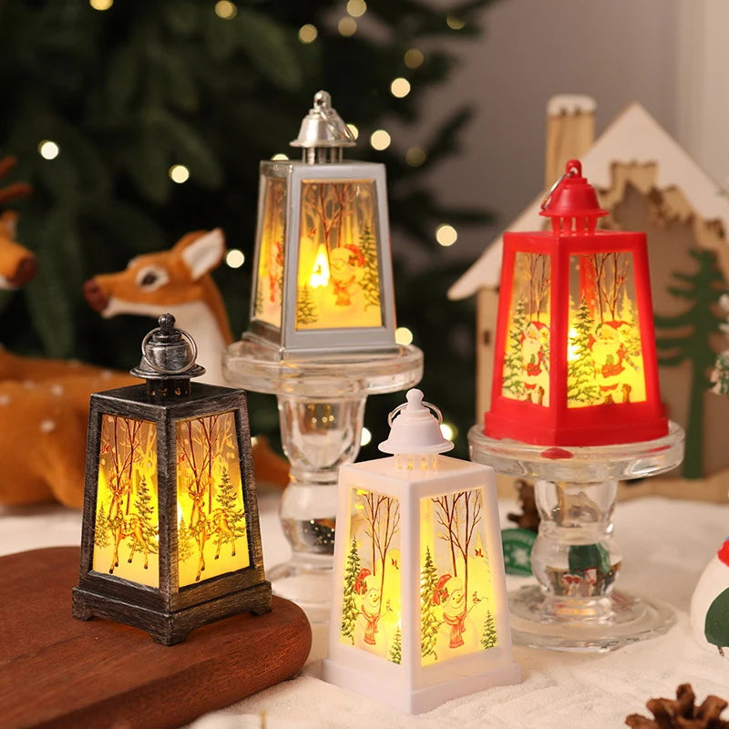 Christmas Lantern Warm LED Winter Scene