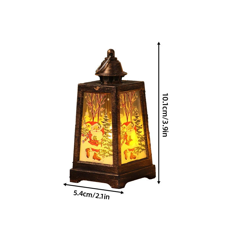 Christmas Lantern Warm LED Winter Scene