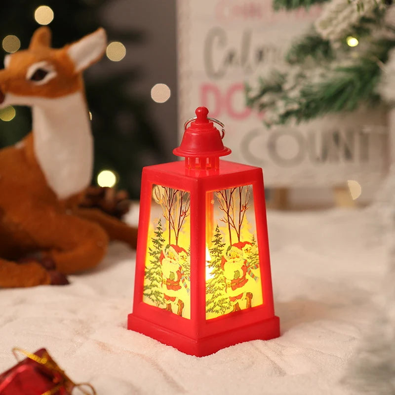 Christmas Lantern Warm LED Winter Scene