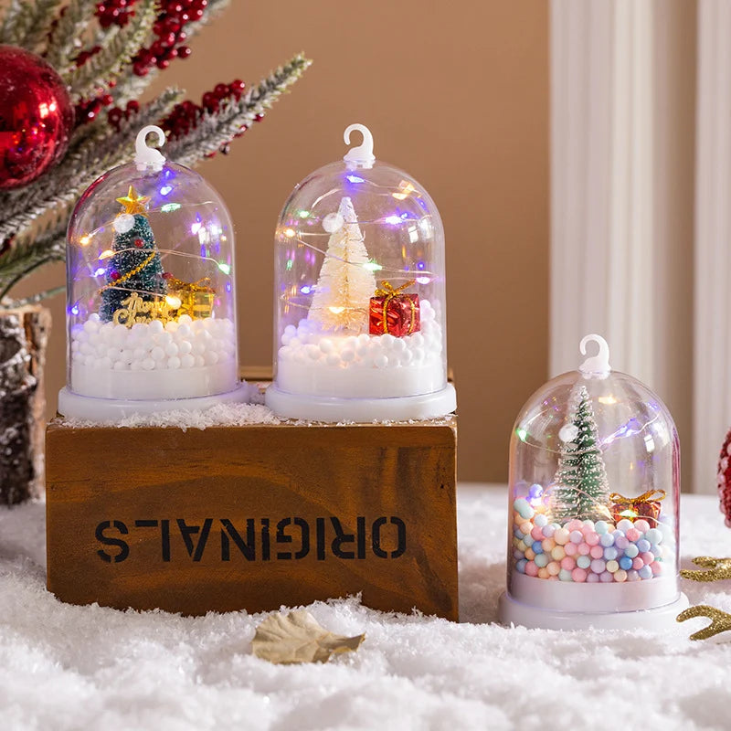 Christmas Lantern Warm White LED Clear Dome