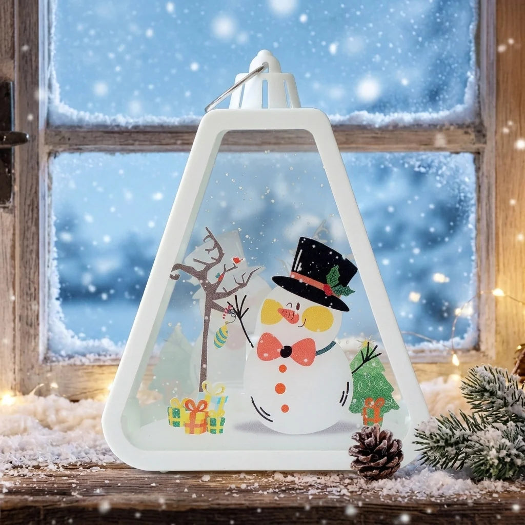 Christmas Lantern Weather-Resistant Plastic Indoor & Outdoor