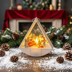 Christmas Light Decoration Triangular Santa Scene Warm White