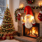 Christmas Light Figure Humorous Warm White LED Durable Plastic