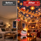 Christmas Light Projector Moving Holiday Scenes USB Powered
