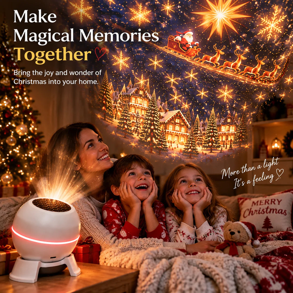 Christmas Light Projector USB-Powered Wall & Ceiling Display