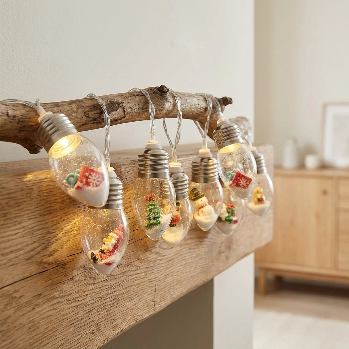 Christmas Lights Warm LED Easy Hang