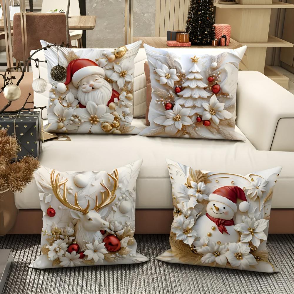 Christmas Microfiber Cushion Covers (Set of 4)