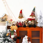 Christmas Moose Figure Plush Fabric & Faux Fur Antlers