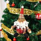 Christmas Moose Figure Plush Fabric & Faux Fur Antlers
