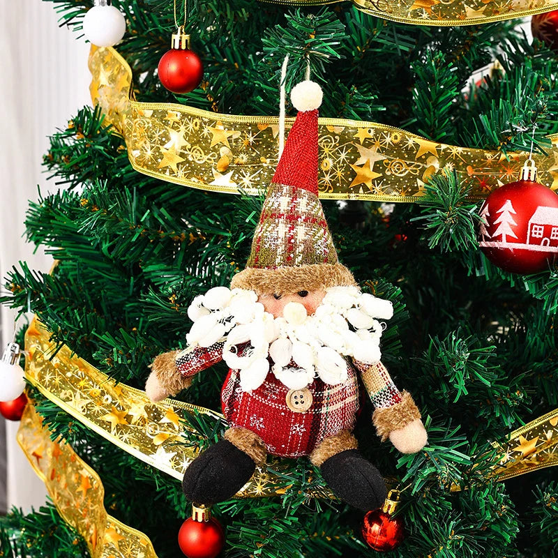 Christmas Moose Figure Plush Fabric & Faux Fur Antlers