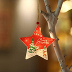 Christmas Ornament Energy-Saving LED Hanging Snowflake Santa Motif