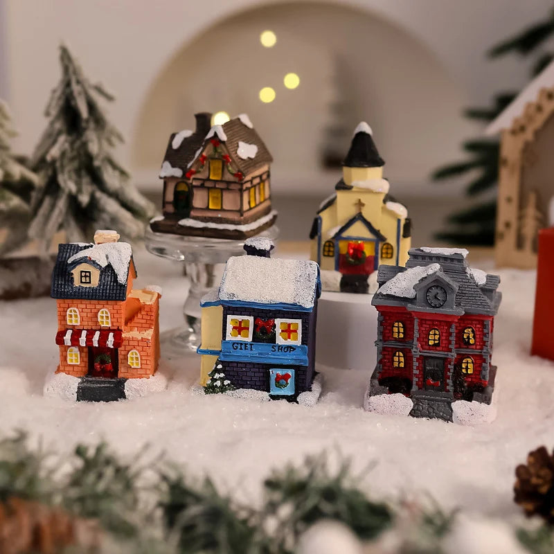 Christmas Ornament Gingerbread House Warm LED Tabletop & Tree