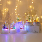 Christmas Ornament Glass Globe With Warm LED Lights