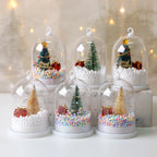 Christmas Ornament Glass Globe With Warm LED Lights
