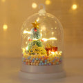 Christmas Ornament Glass Globe With Warm LED Lights