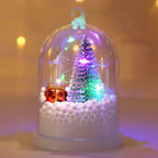 Christmas Ornament Glass Globe With Warm LED Lights