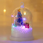 Christmas Ornament Glass Globe With Warm LED Lights