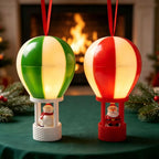 Christmas Ornament Hot Air Balloon Snowman Ready To Hang