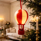 Christmas Ornament Hot Air Balloon Snowman Ready To Hang