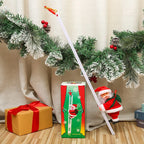 Christmas Ornament Parachuting Santa Fabric Canopy & Plush Trim