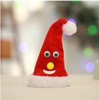 Christmas Ornament Parachuting Santa Fabric Canopy & Plush Trim
