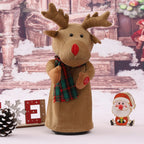 Christmas Ornament Parachuting Santa Fabric Canopy & Plush Trim