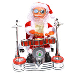Christmas Ornament Parachuting Santa Fabric Canopy & Plush Trim