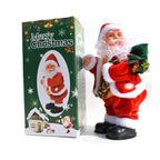 Christmas Ornament Parachuting Santa Fabric Canopy & Plush Trim