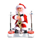 Christmas Ornament Parachuting Santa Fabric Canopy & Plush Trim