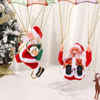 Christmas Ornament Parachuting Santa Musical Easy-To-Hang