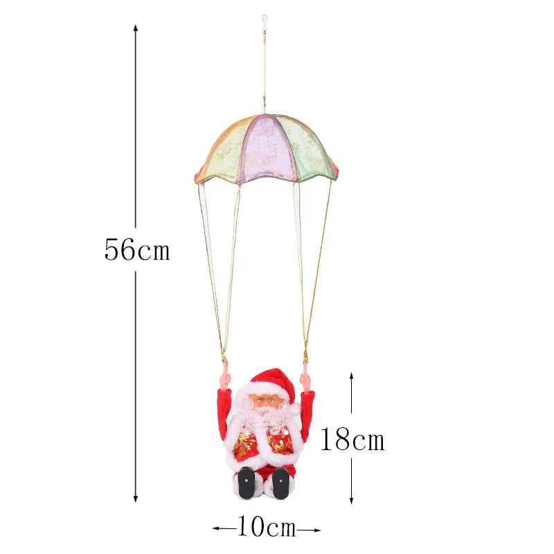 Christmas Ornament Paragliding Santa Lightweight Hanging