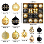Christmas Ornament Set 44-Piece Glossy & Matte