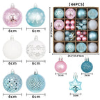 Christmas Ornament Set 44-Piece Glossy & Matte