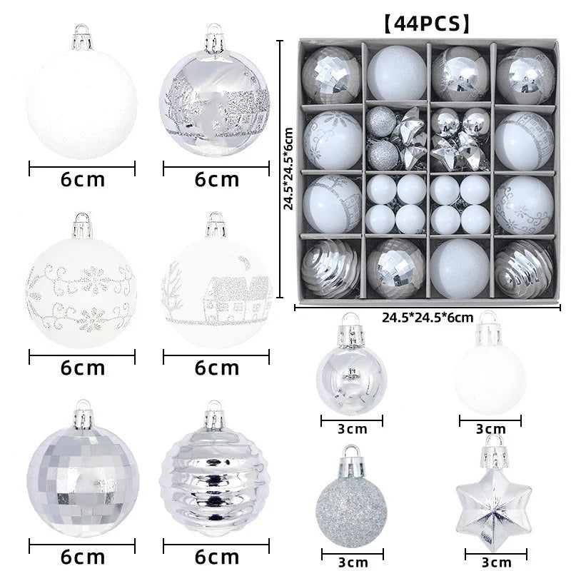 Christmas Ornament Set 44-Piece Glossy & Matte