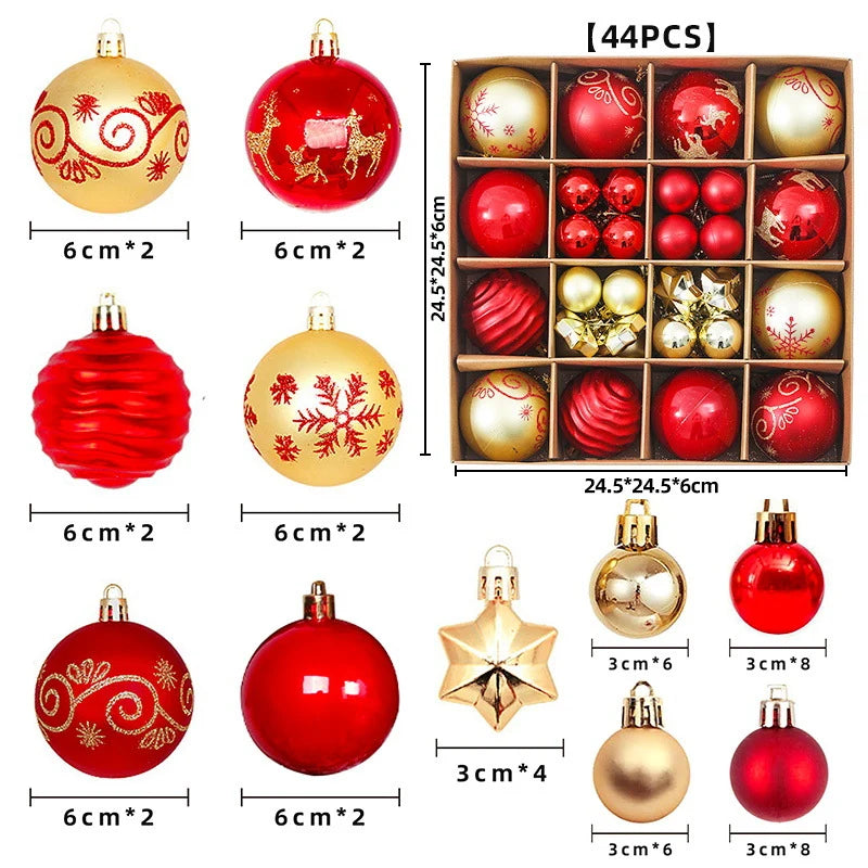 Christmas Ornament Set 44-Piece Glossy & Matte