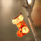 Christmas Ornament Snowflake Santa Energy-Saving LED