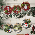 Christmas Ornament Snowman Felt & Cardboard Easy Hang