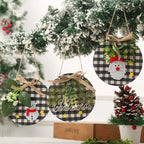 Christmas Ornament Snowman Felt & Cardboard Easy Hang